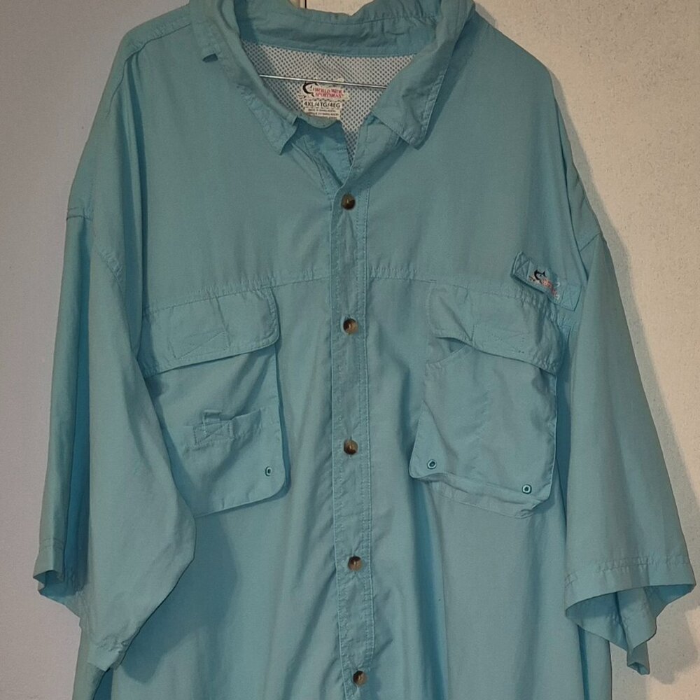 World Wide Sportsman Ultimate Angler Casual SS Button-Down Shirt Men's Size 4XL